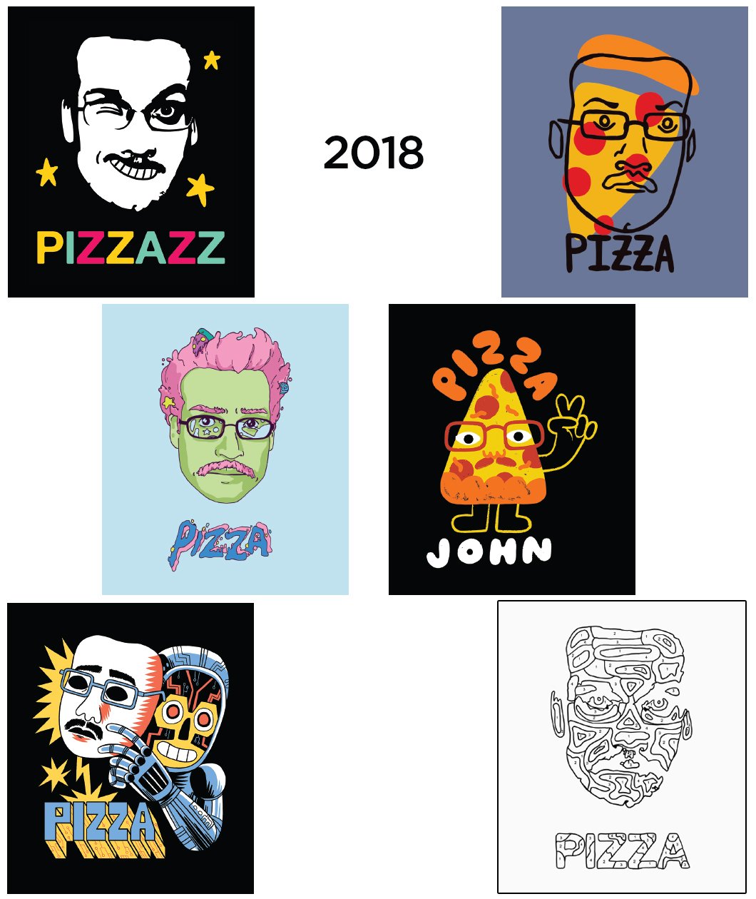 Pizza John Sticker Packs