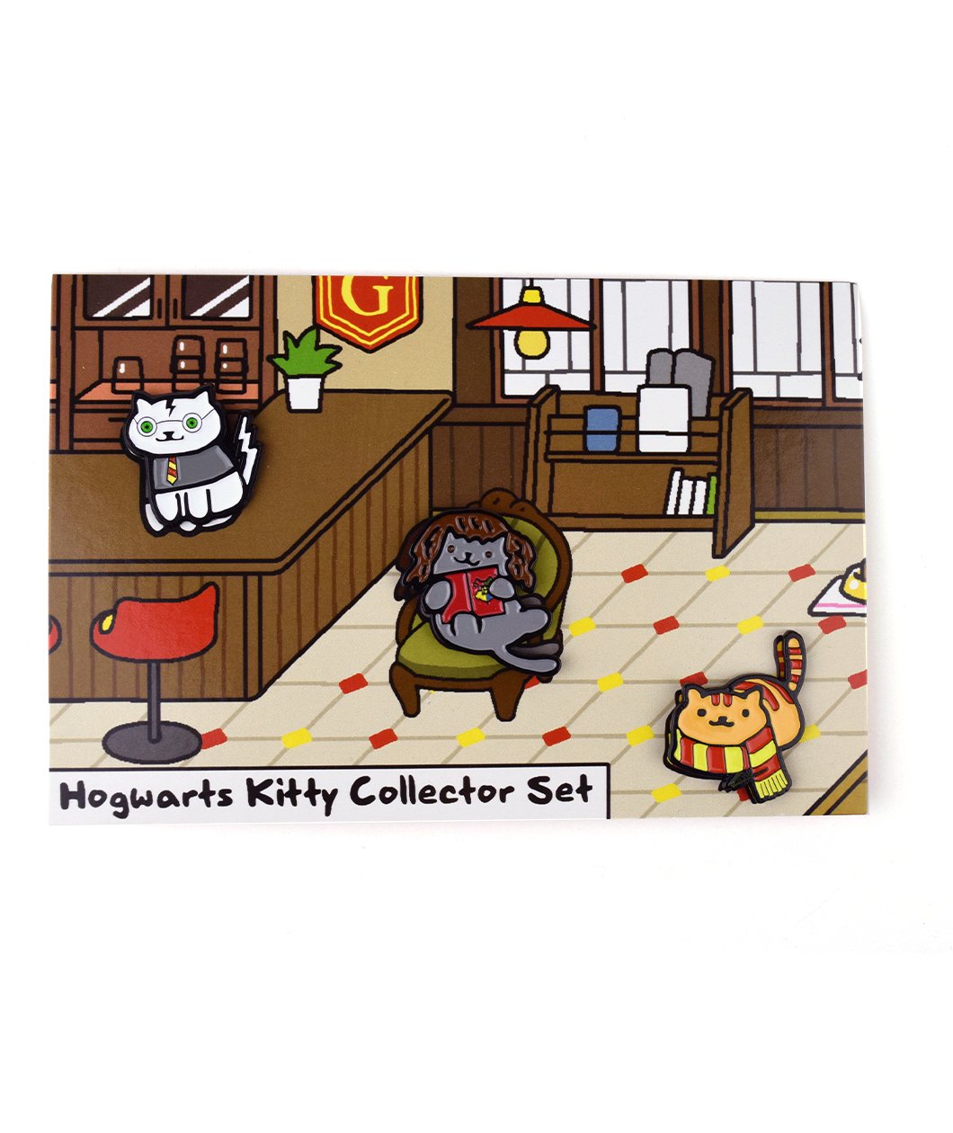 Wizard Cat/Neko Atsume Trio Enamel Pin Set