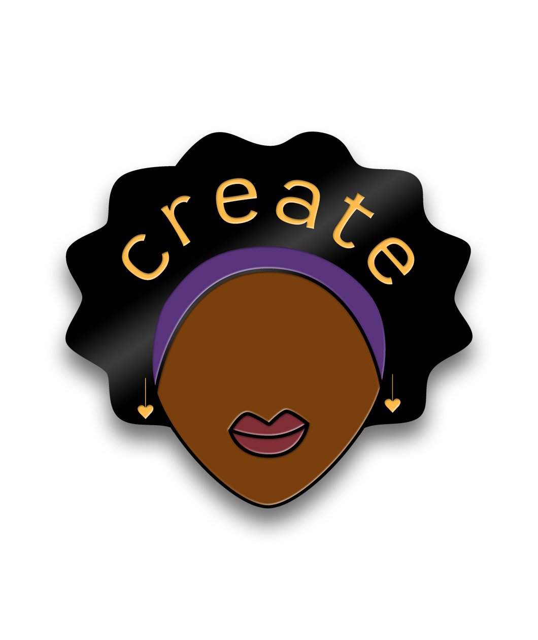 Black Girls Create Enamel Pin