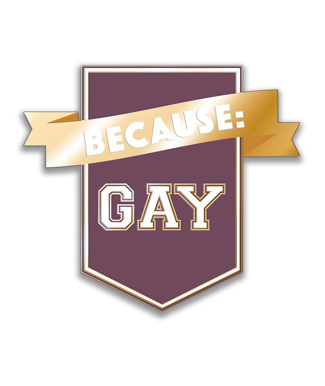 Because Gay Enamel Pin
