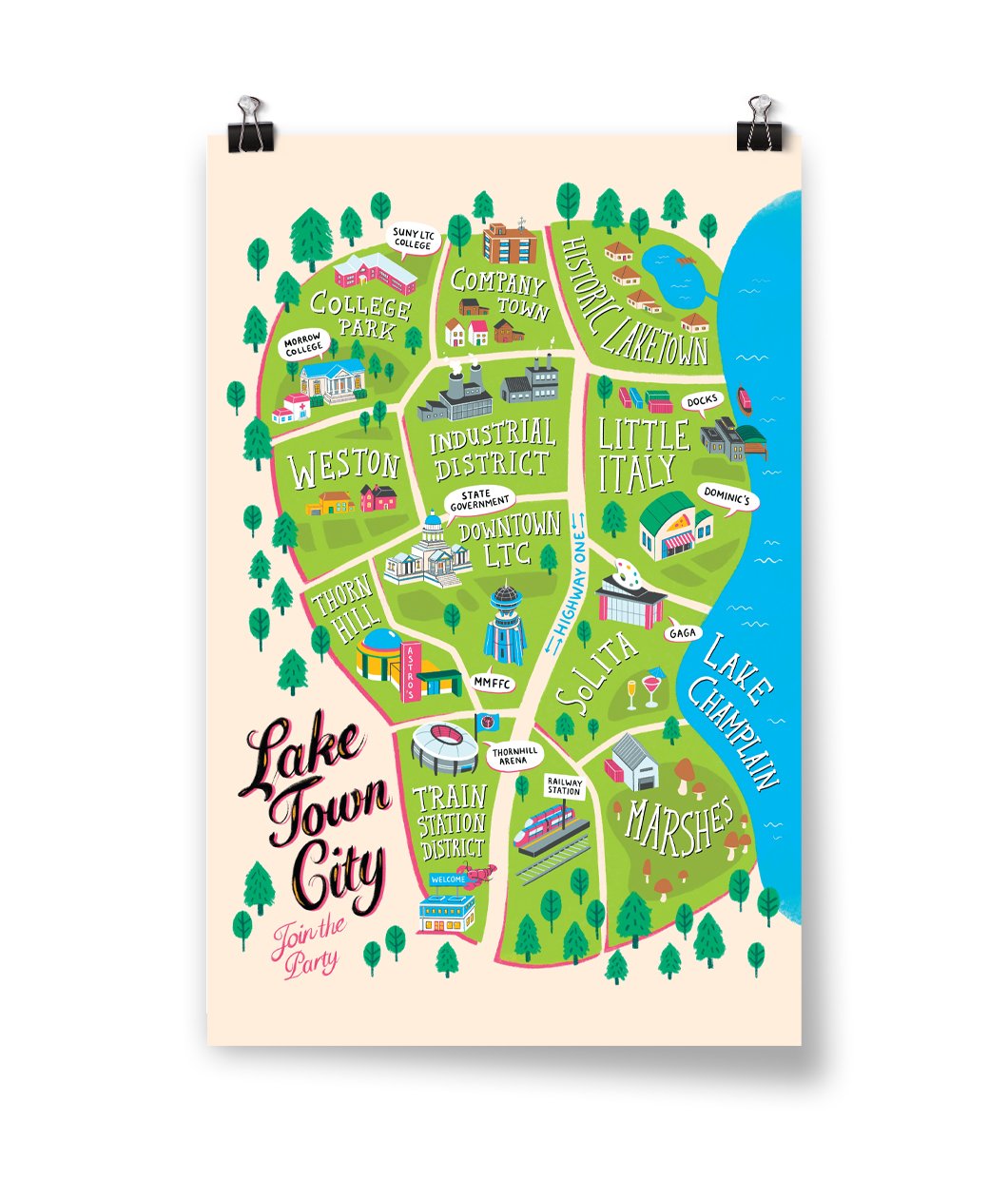 Lake Town City Map