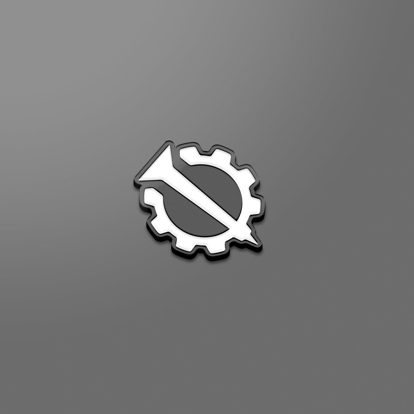 Nail and Gear Enamel Pin