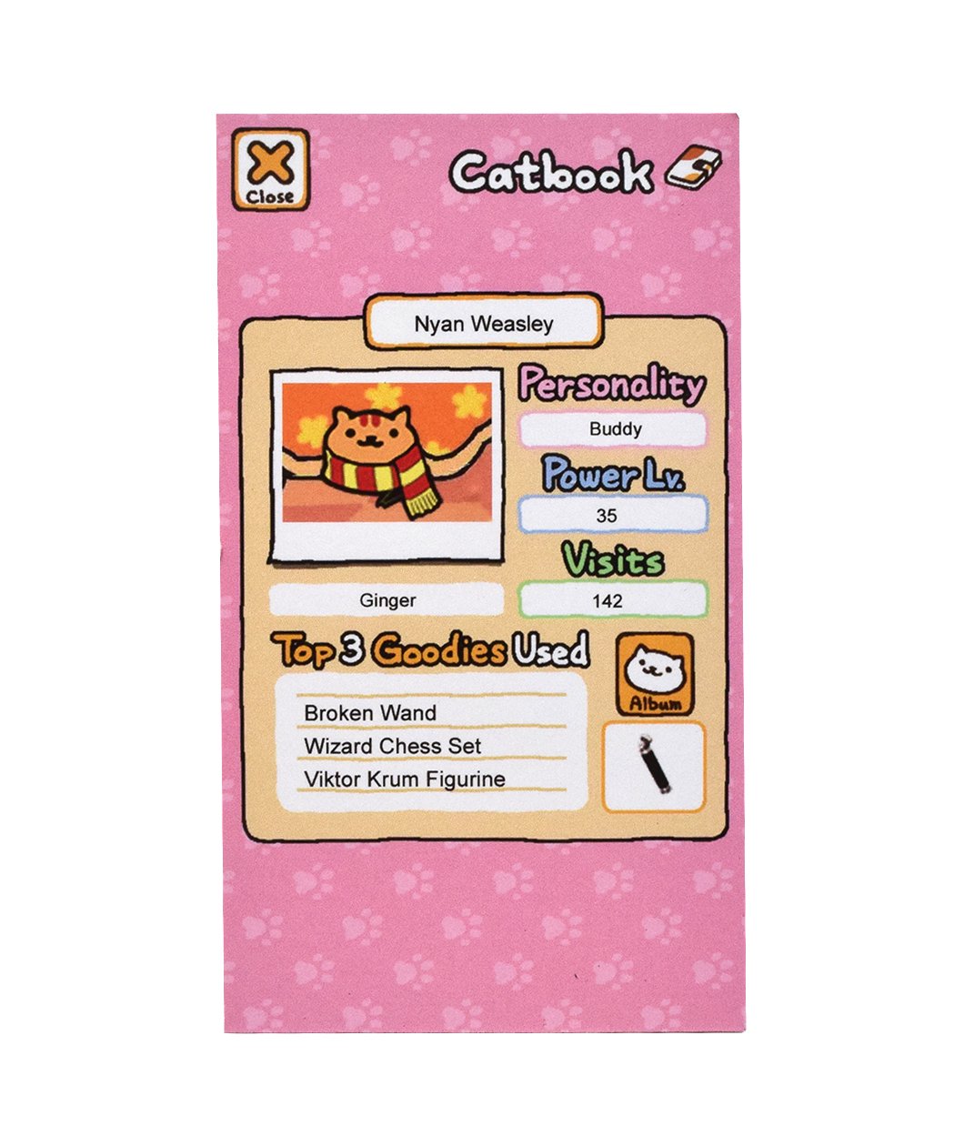 Wizard Cat/Neko Atsume Trio Enamel Pin Set