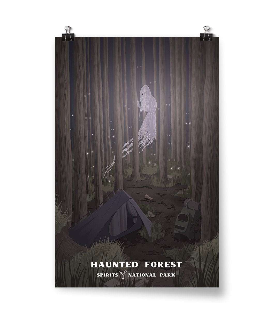 Haunted Forest Spirits National Park Poster