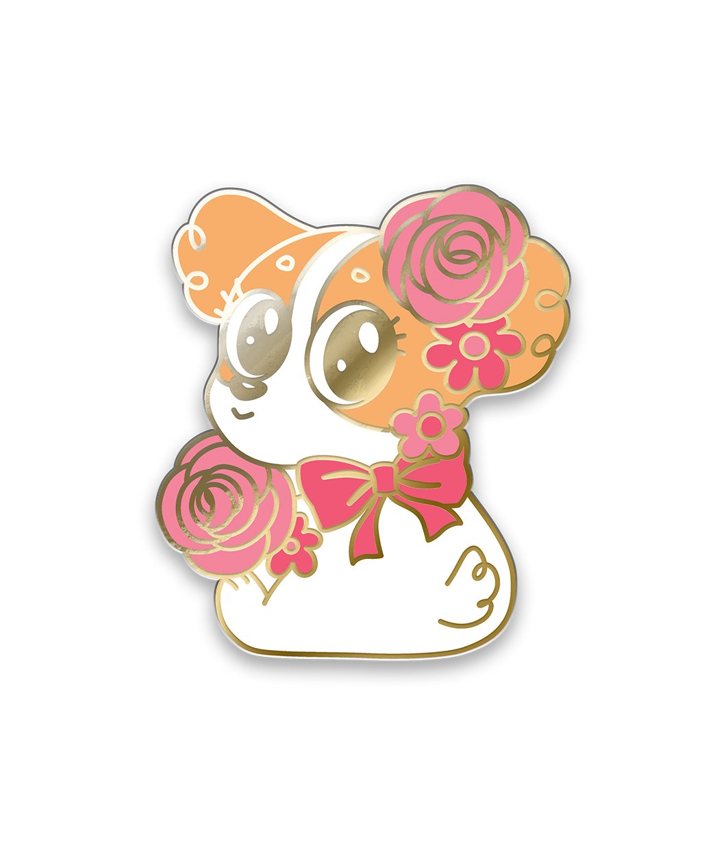 Flower Puppy Pin