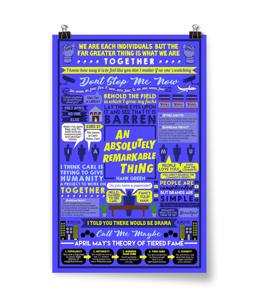 An Absolutely Remarkable Thing Collage Poster