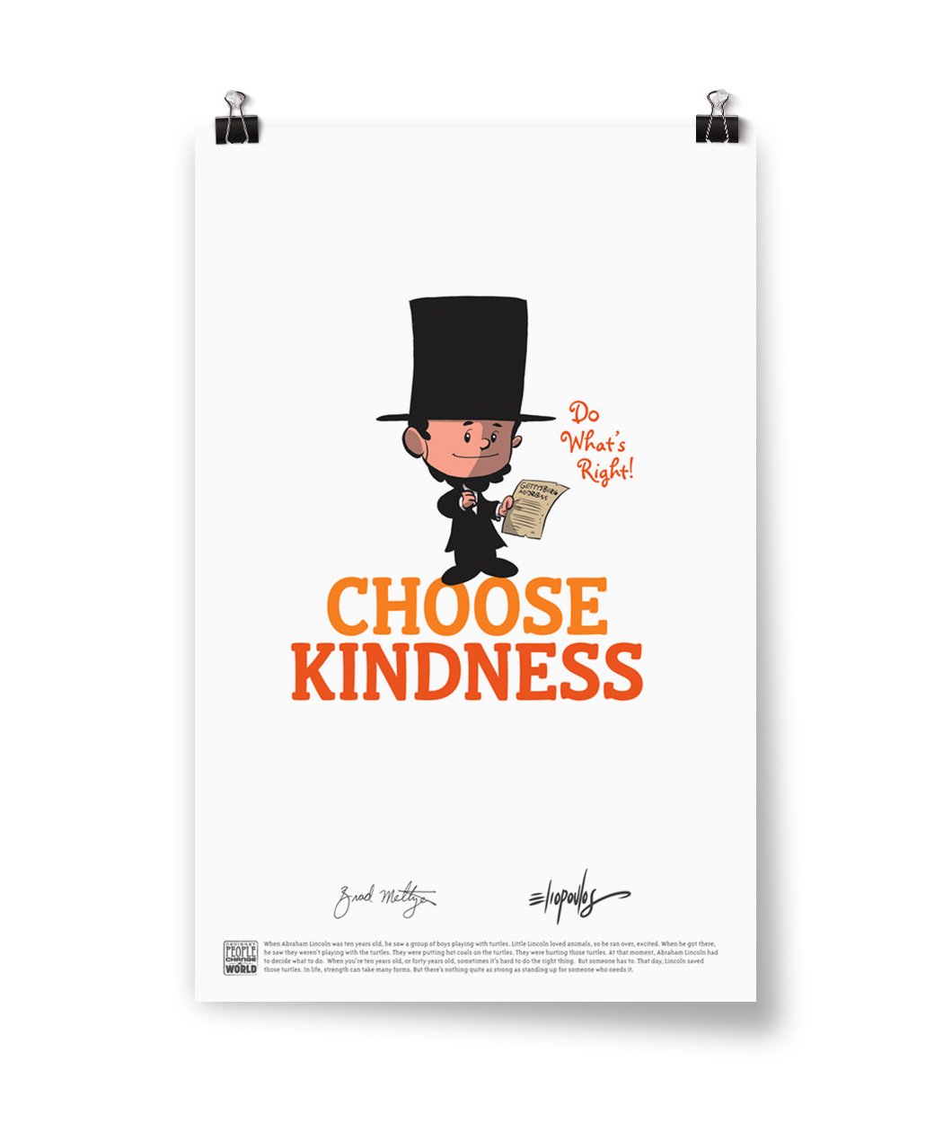 Abraham Lincoln "Choose Kindness" Poster