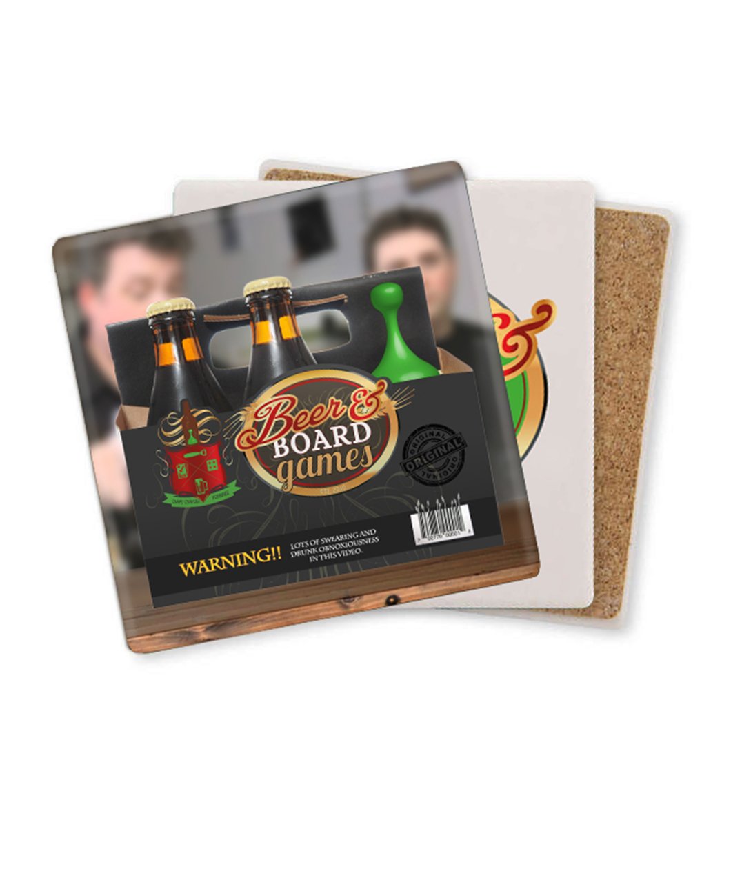 Beer & Board Games Ceramic Coasters