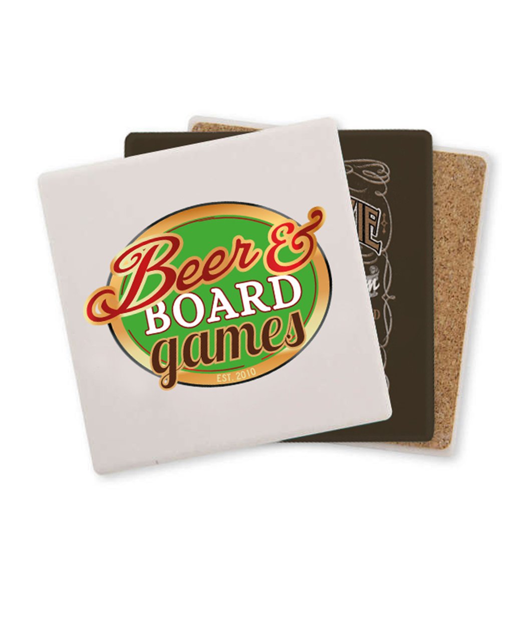 Beer & Board Games Ceramic Coasters