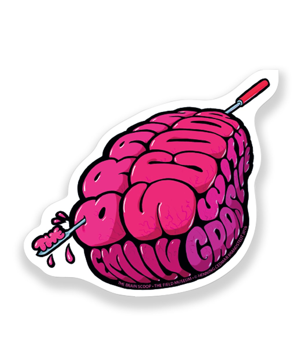 The Brain Scoop Vinyl Decal