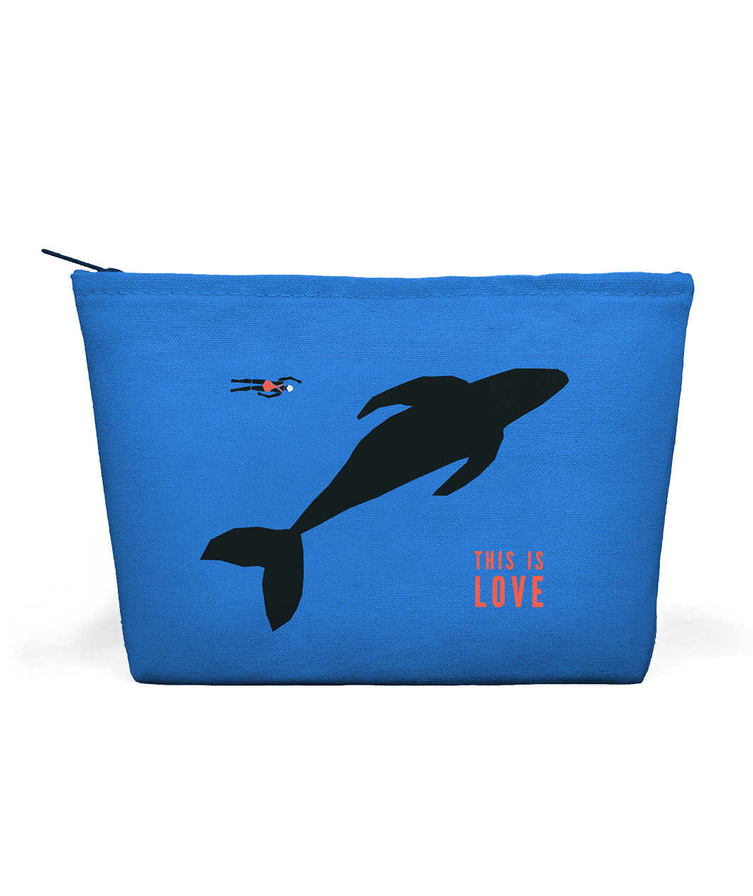This is Love Whale Zip Pouch