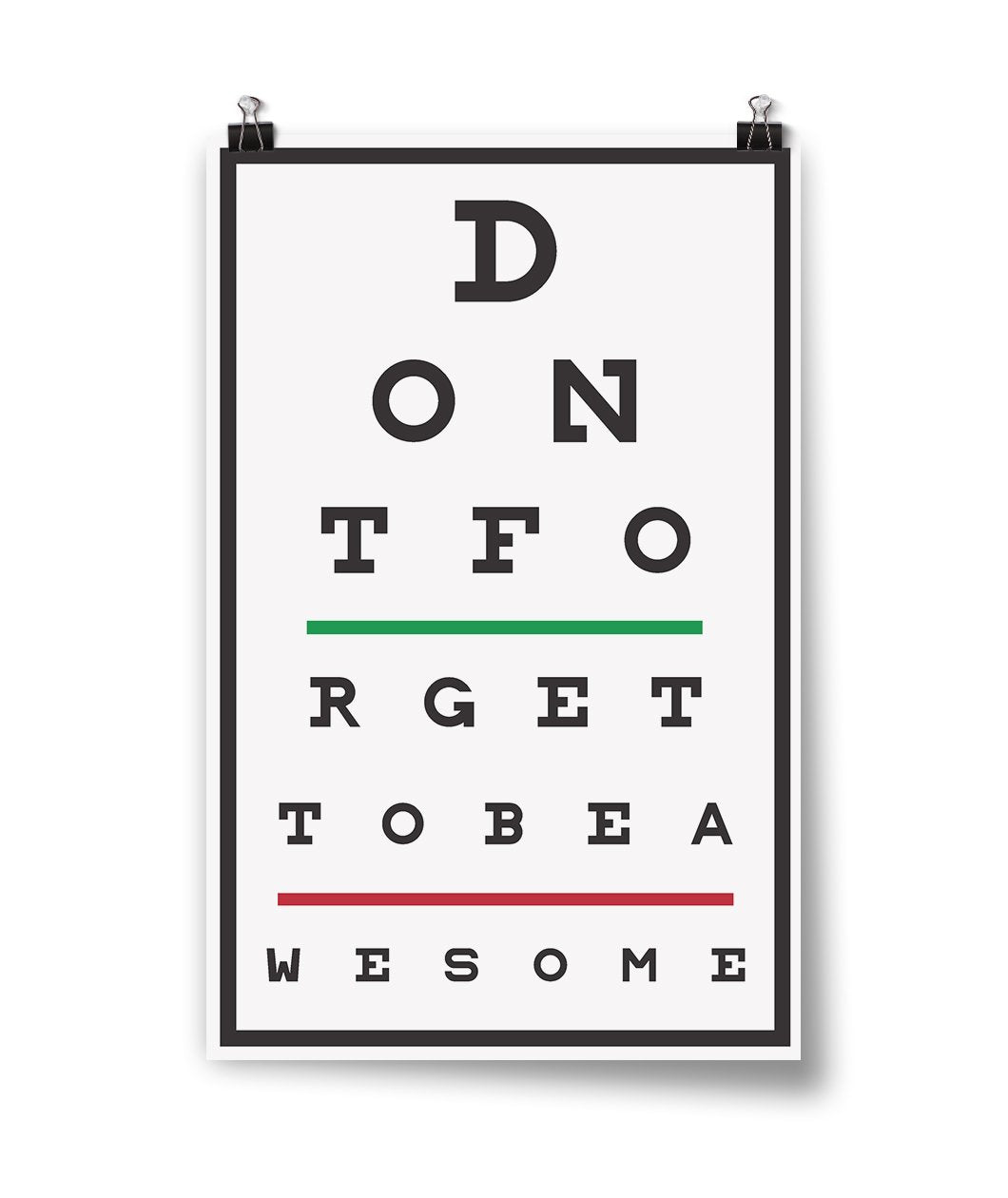 DFTBA Eye Test Poster