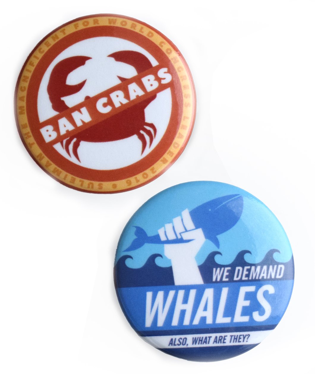 Whales and Crabs - Campaign Buttons