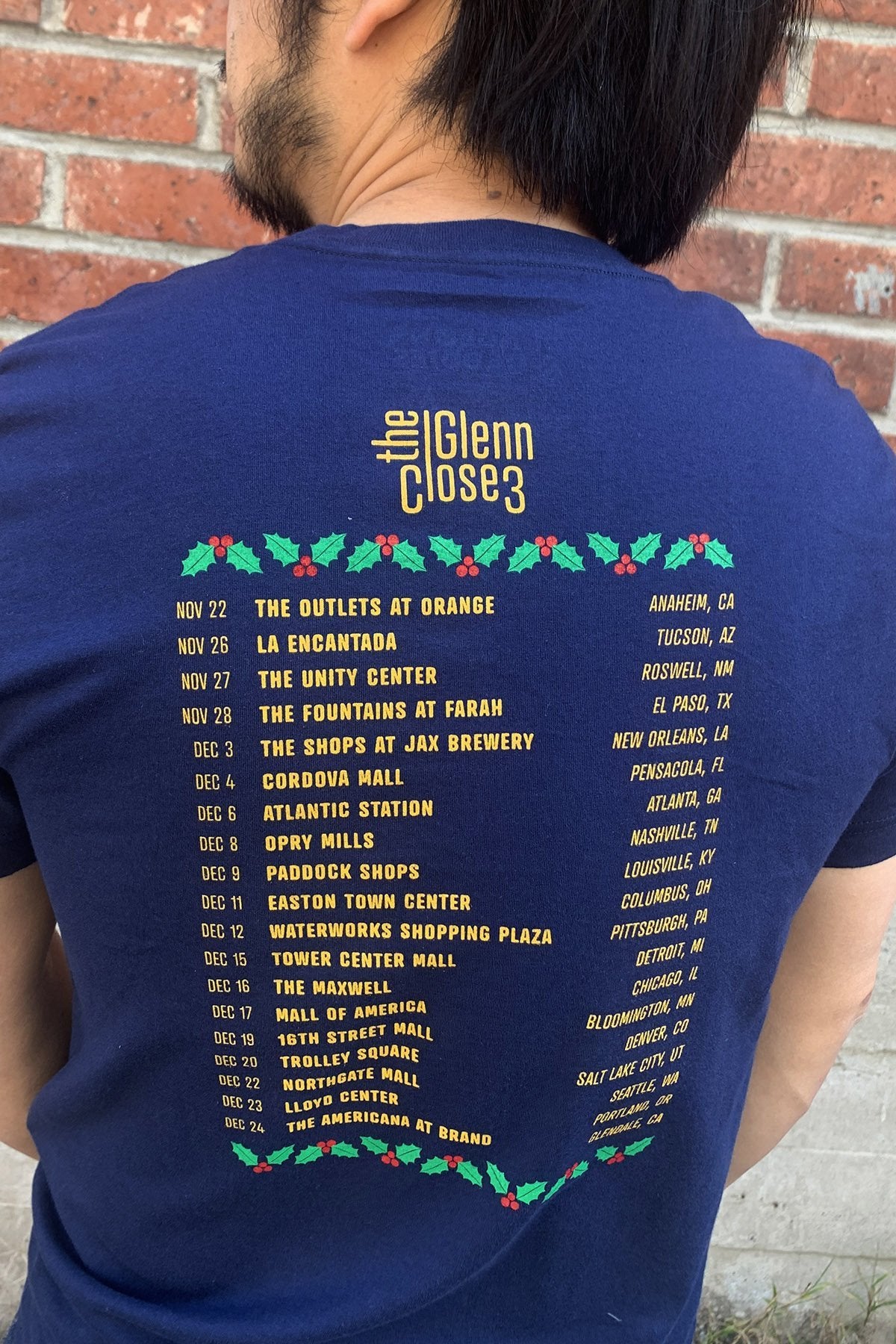 The Glenn Close Trio 2015 Tour Shirt