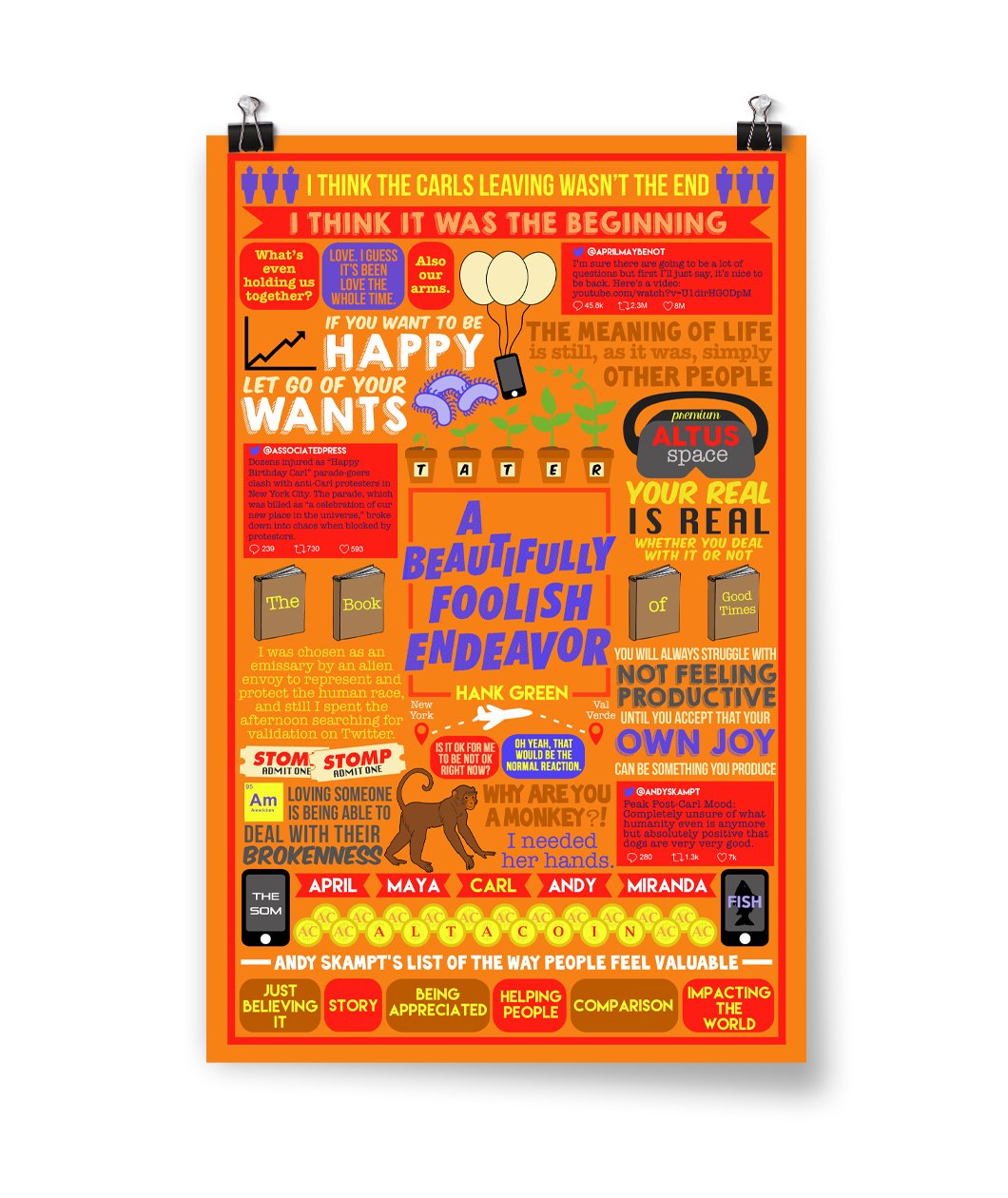 A Beautifully Foolish Endeavor Collage Poster