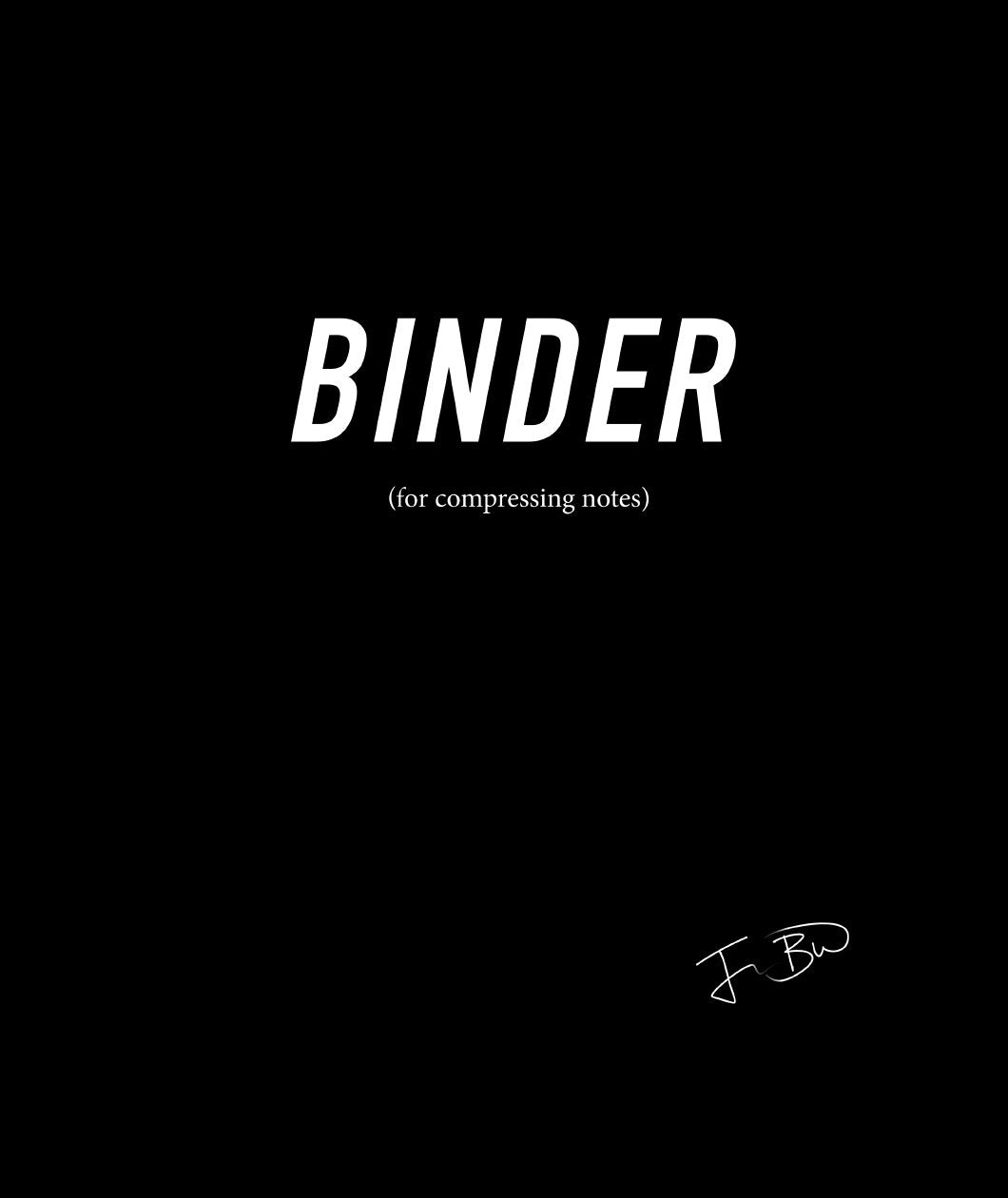 Binder (For Compressing Notes)