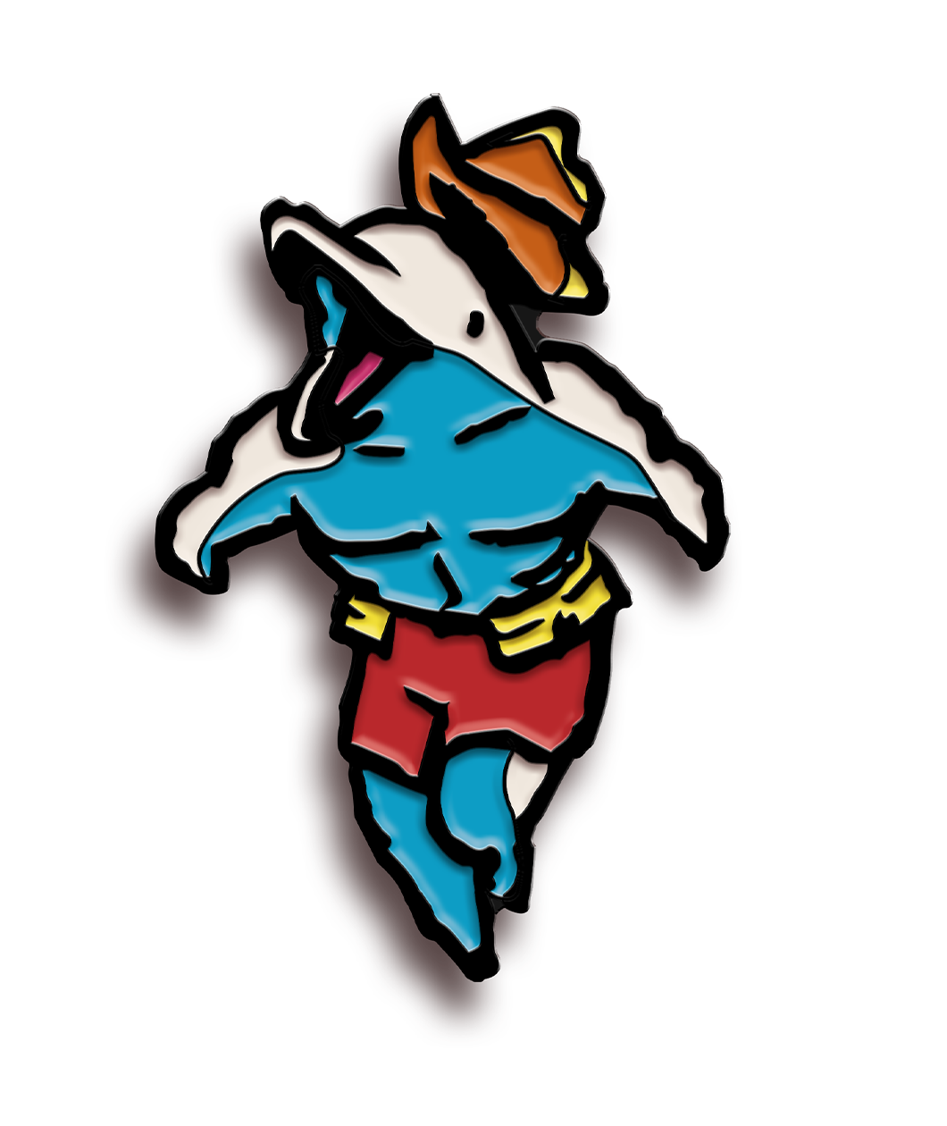 Buff Dolphin Enamel Pin