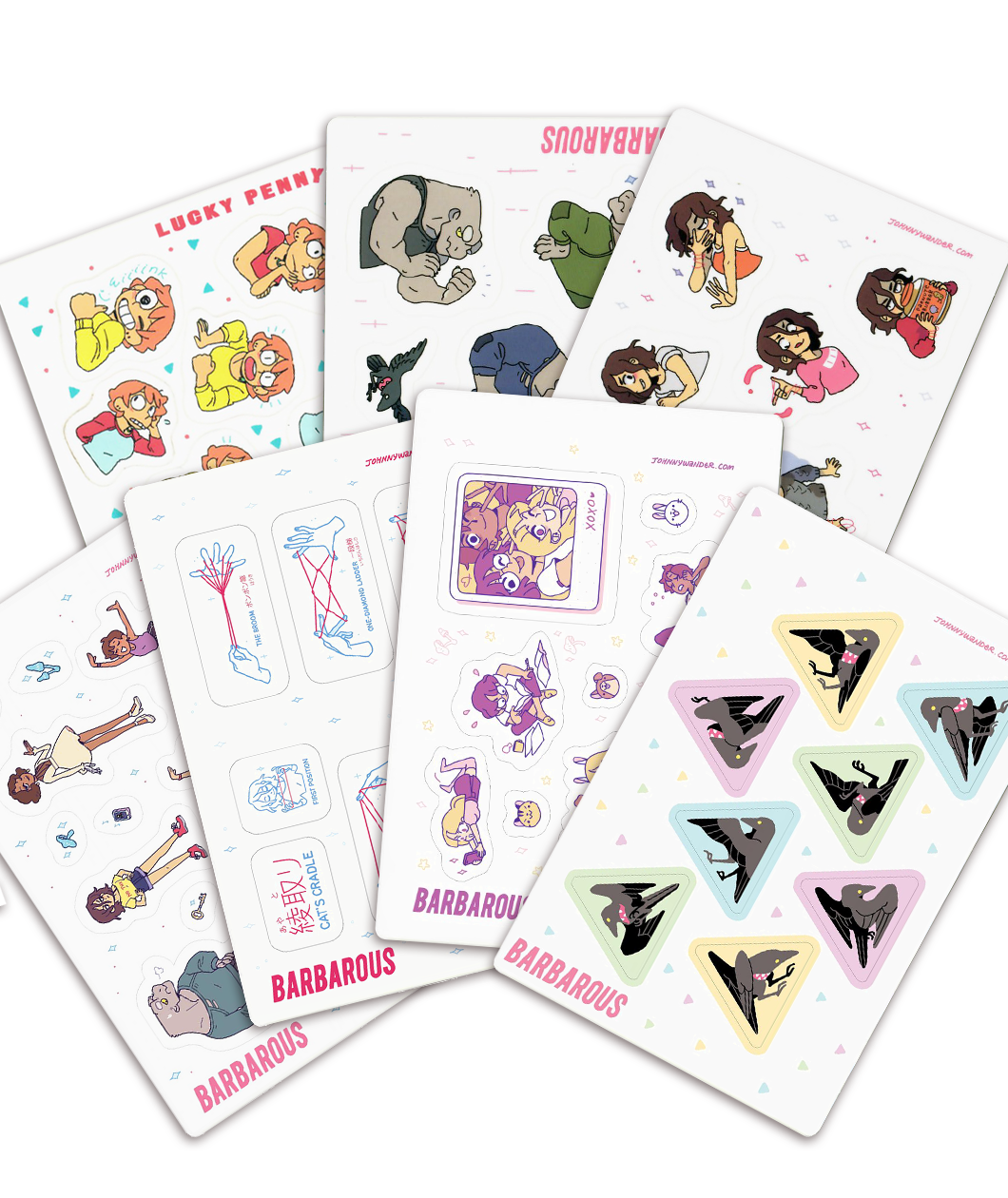 Johnny Wander Sticker Sheets