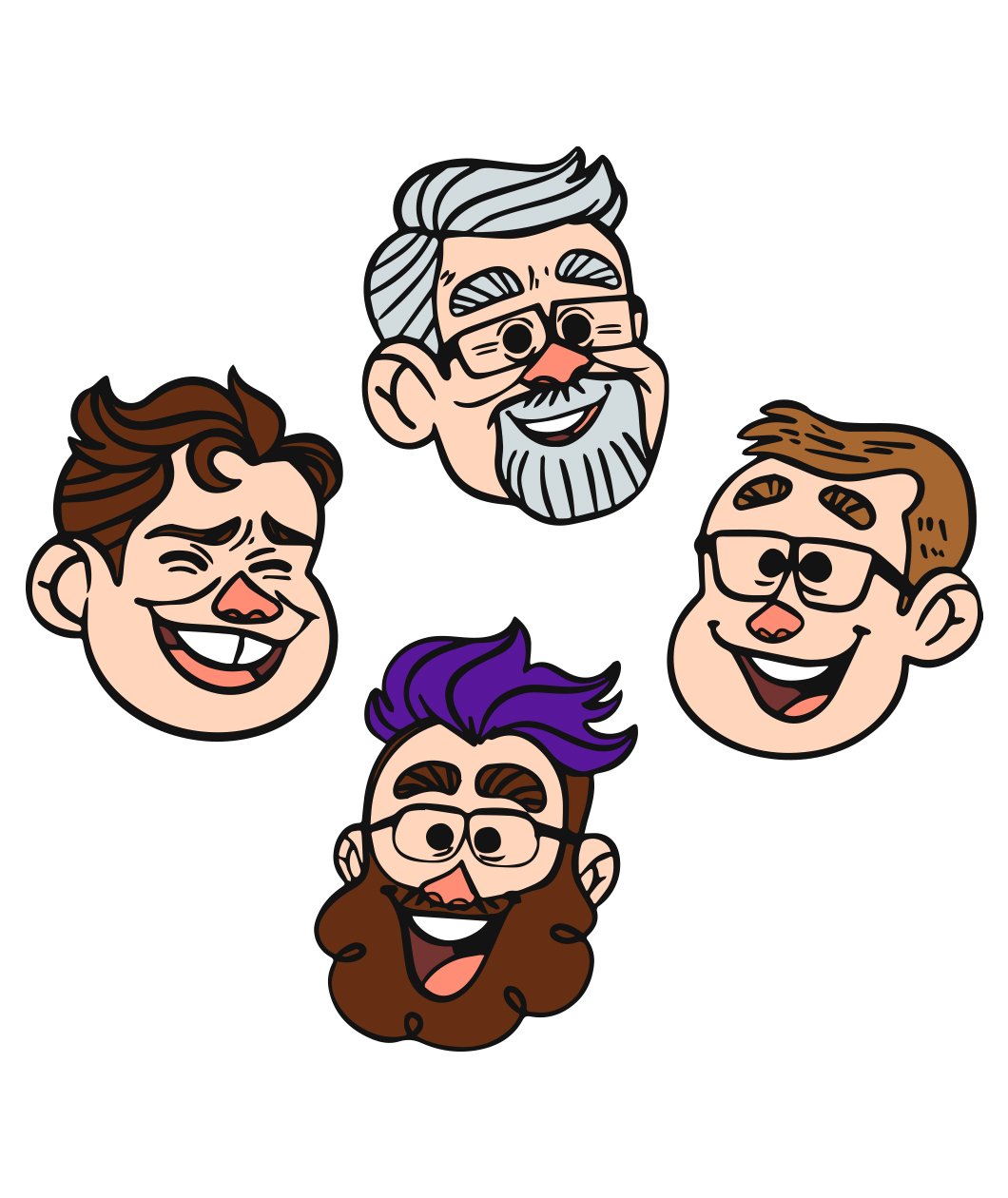 McElroy Heads Sticker Set