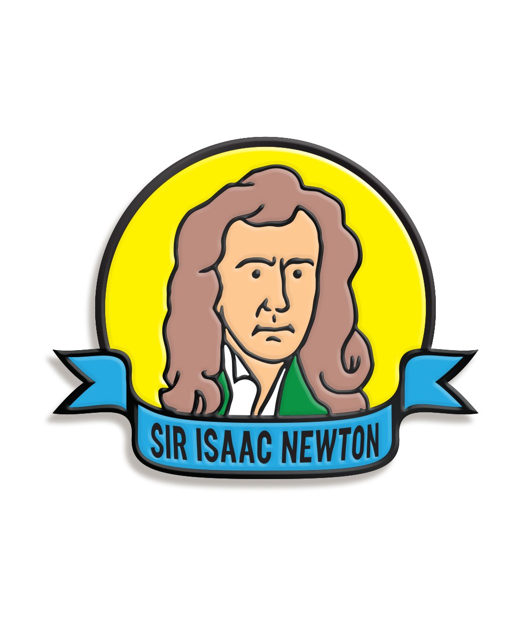 Sir Isaac Newton Enamel Pin