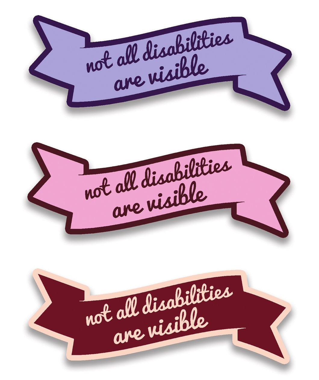 Not All Disabilities Are Visible Sticker Set