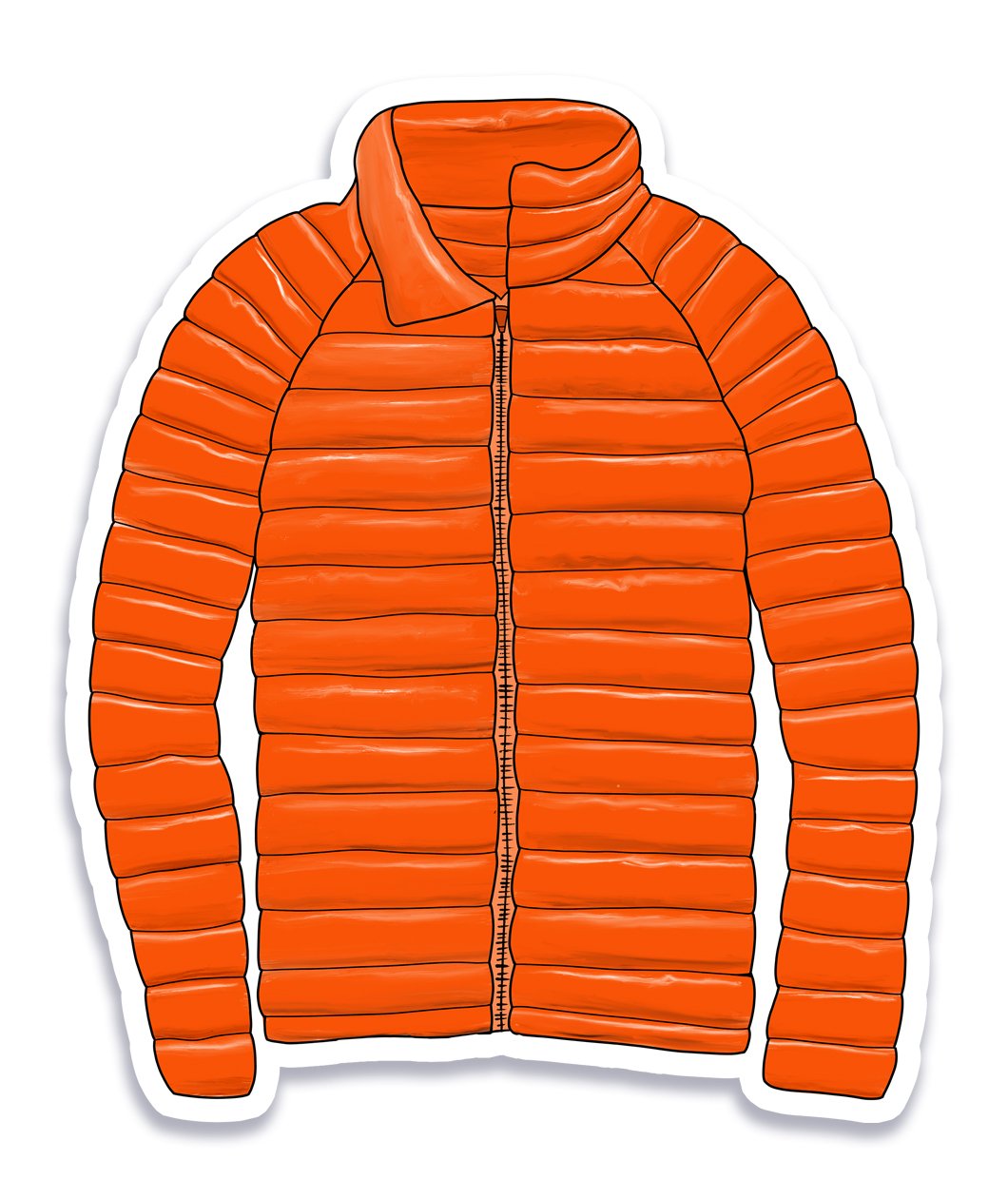 Orange Jacket Sticker