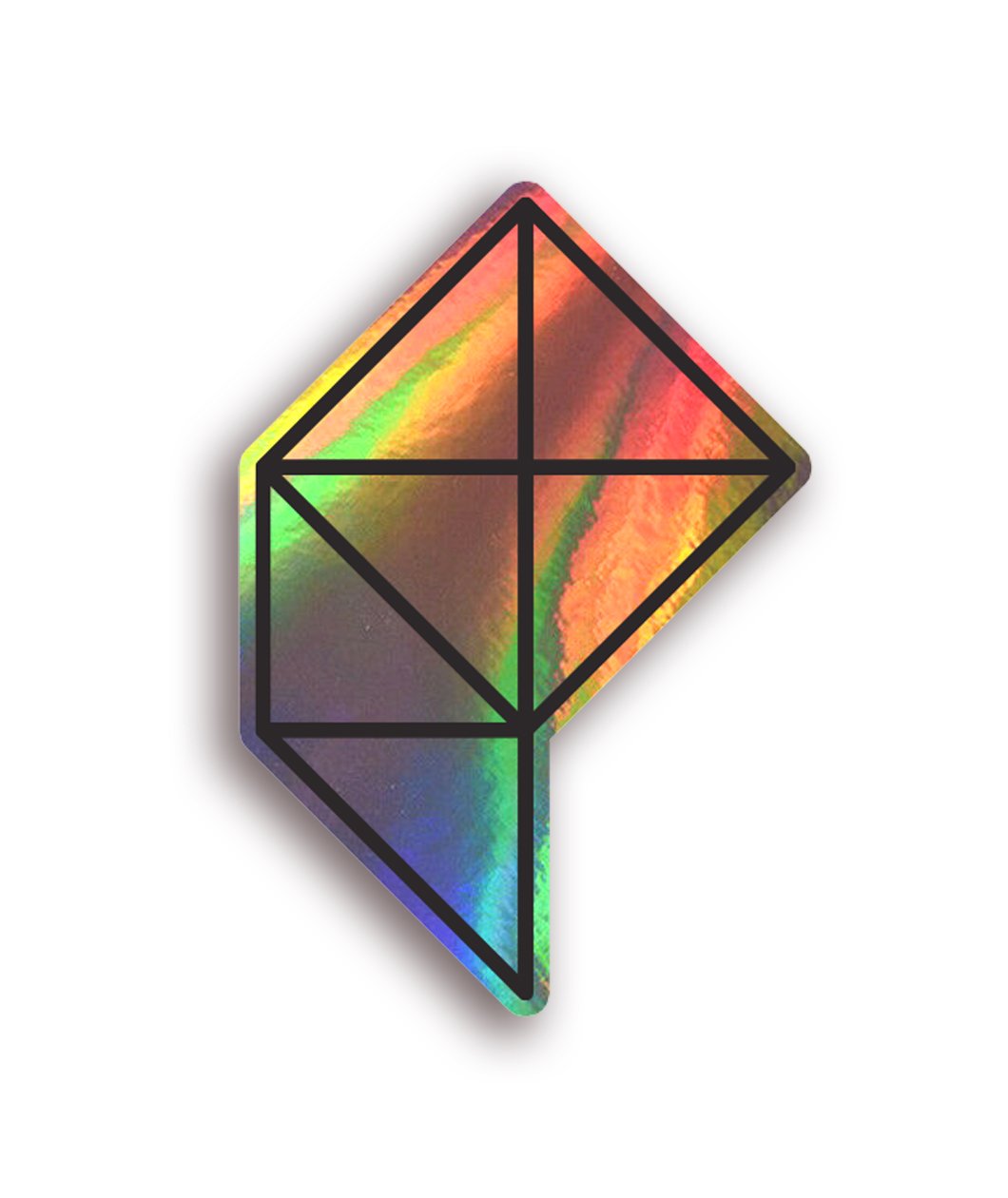 Polygon Logo Holographic Decal