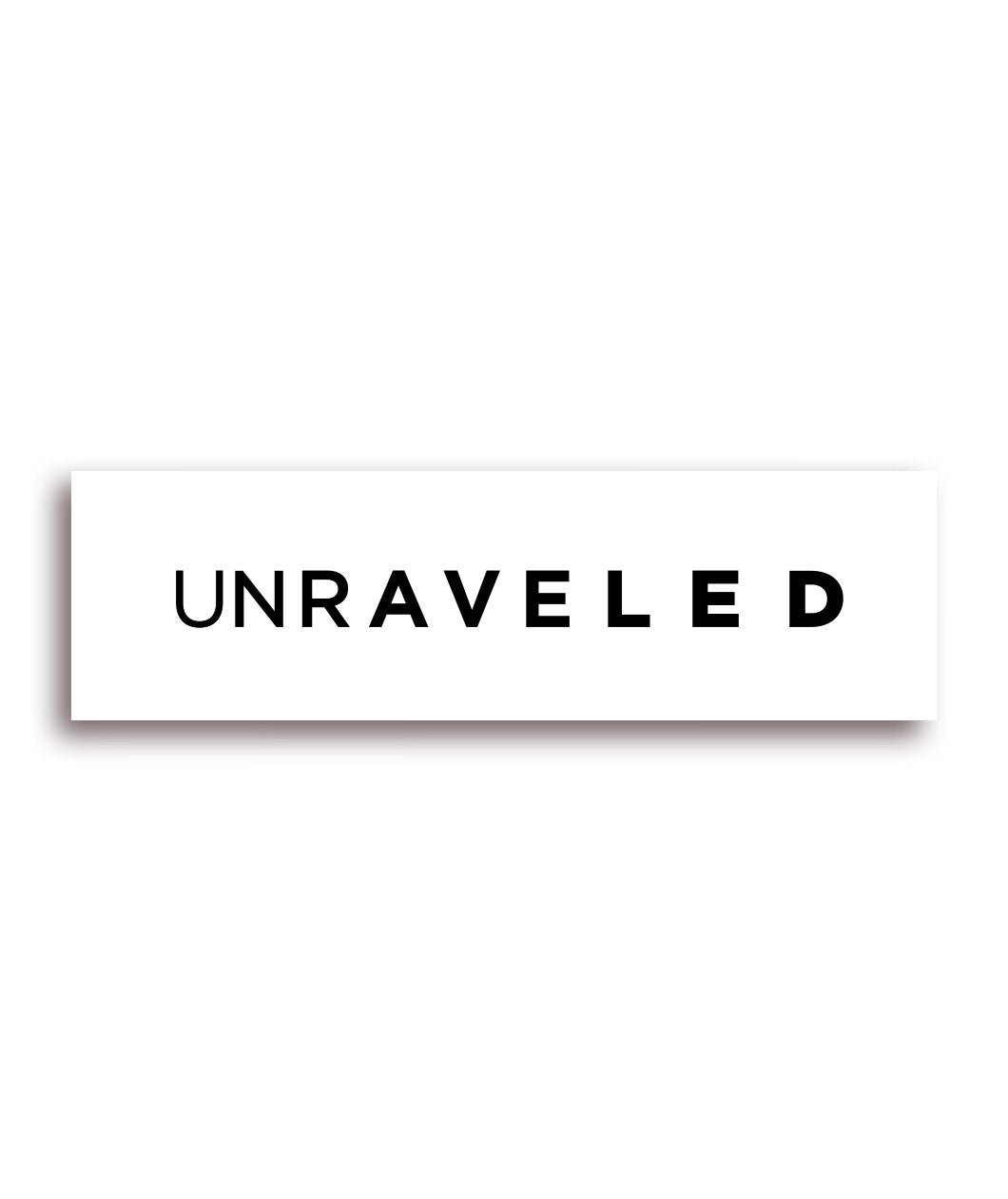 Unraveled Decal