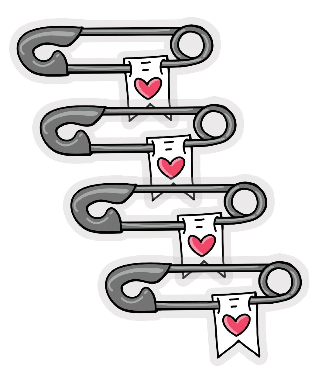Safety Pin 4 Sticker pack