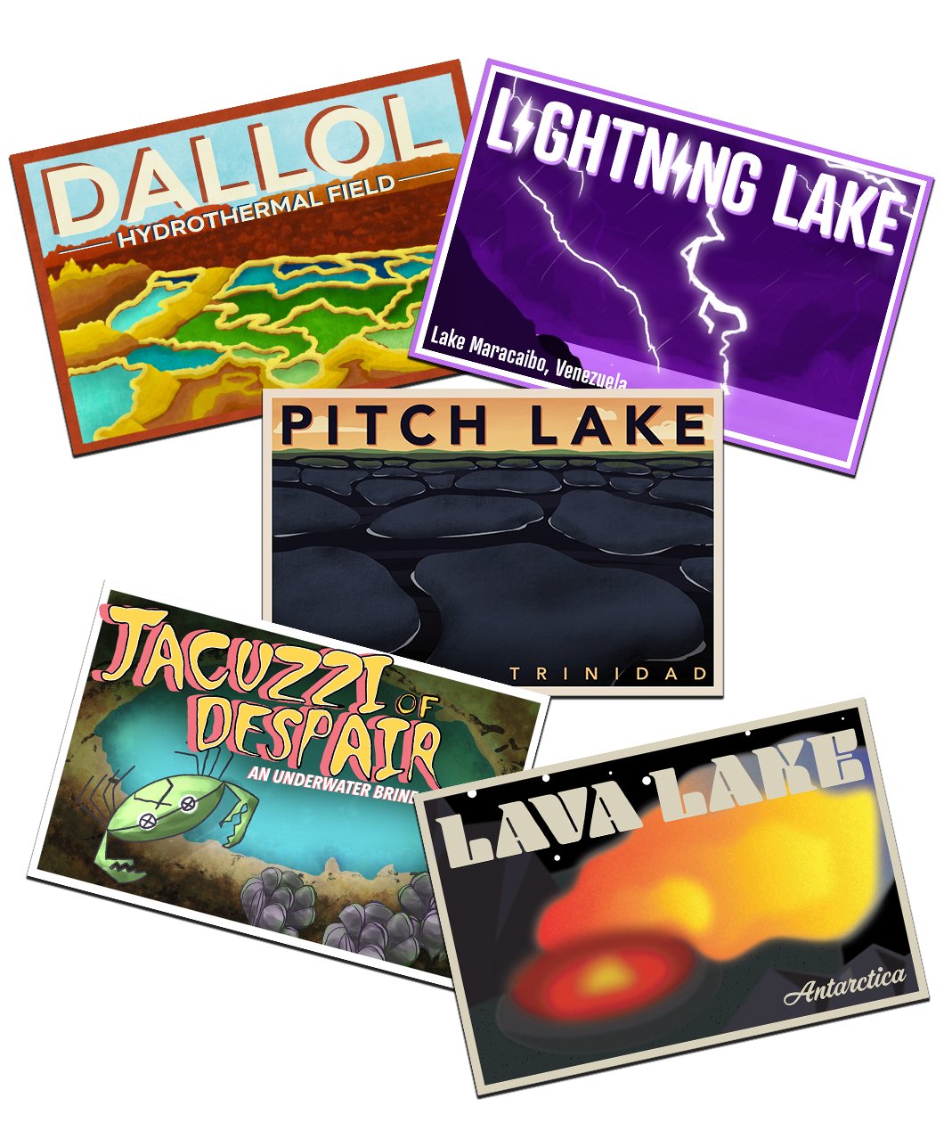 Weird Lakes Postcard Set