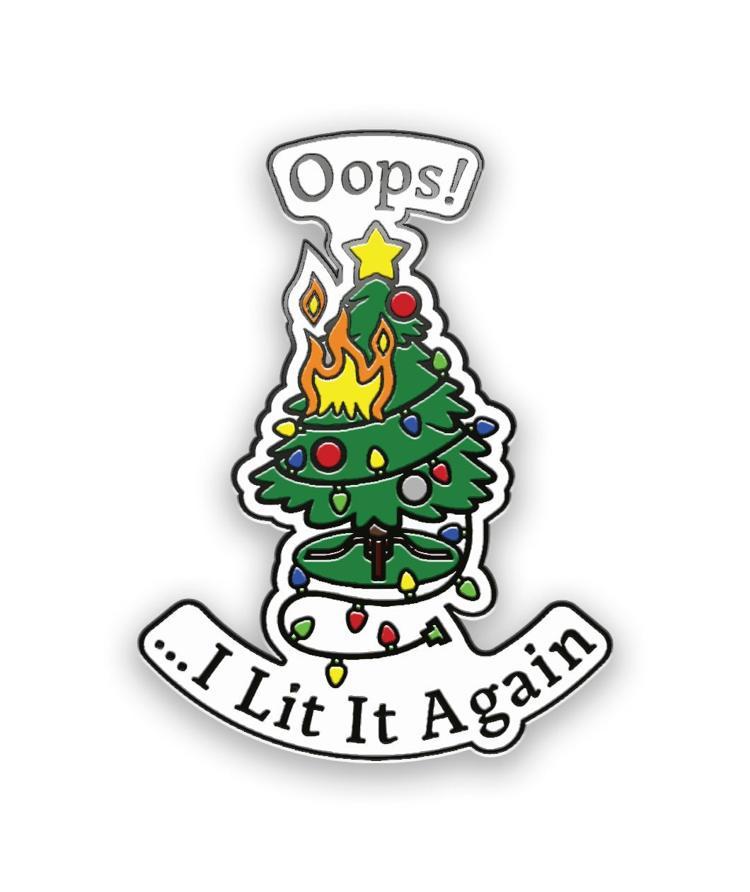 Oops! Christmas Pin