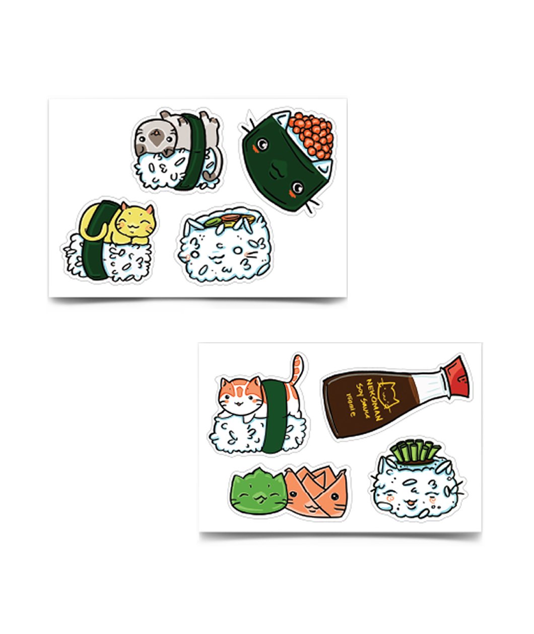 Sushi Kitty Sticker Sheet Set