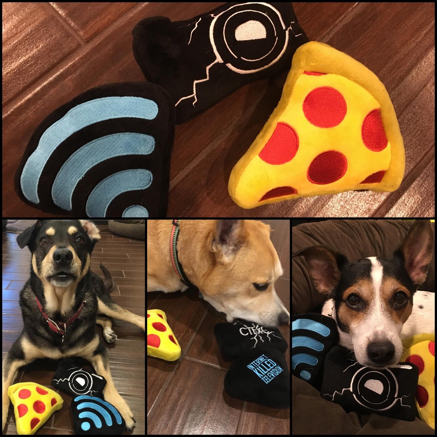 IKTV Plushie Dog Toy Set (Pack of 3)