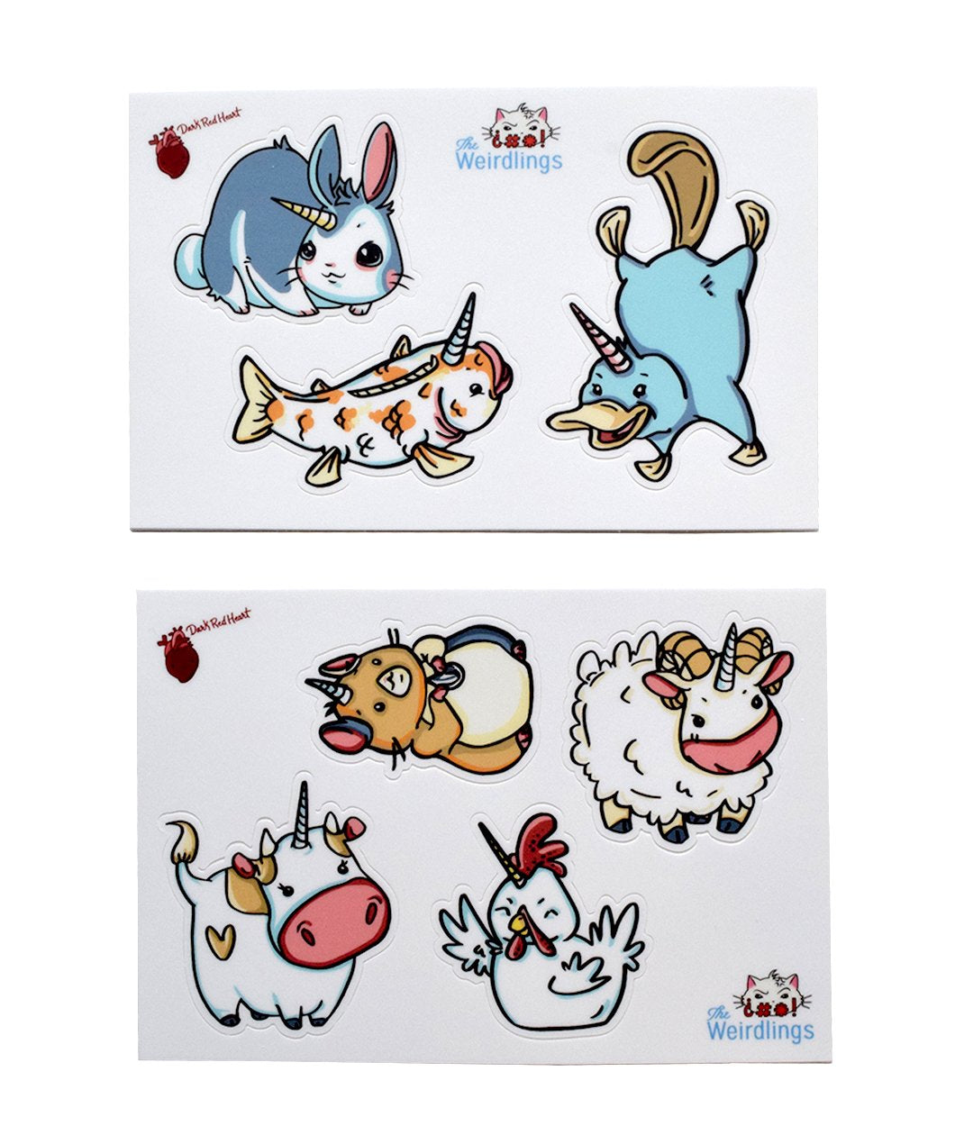 Unicorn Animals Sticker Sheet Set
