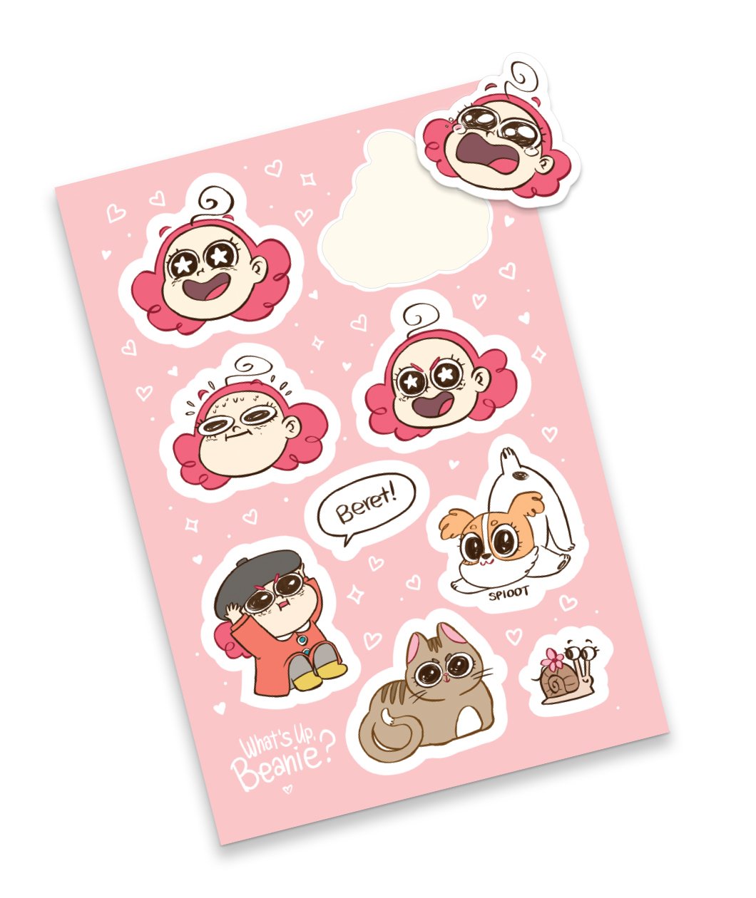 Whats Up Beanie Stickers